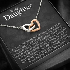 To My Daughter Necklace, Gift for Daughter Gift From Mom, Birthday Gift