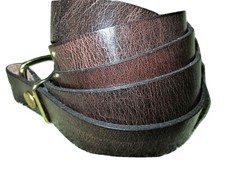 BELT  WATER BUFFALO LEATHER  Darkish Br Marble 1-1/2", 1-1/4"  1" Wide