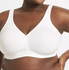 Lane Bryant Cacique Womens Unlined Full Coverage No-Wire Bra Black Beige White