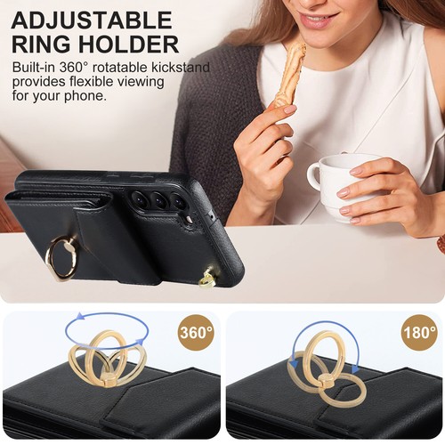 For Samsung Galaxy A42 A50 A51 A52 A53 A54 Ring Holder Leather Wallet Case Cover - Picture 24 of 66