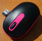 Microsoft Wireless Mobile Mouse 1850 Model 1593 w/ Receiver Black & Pink Custom