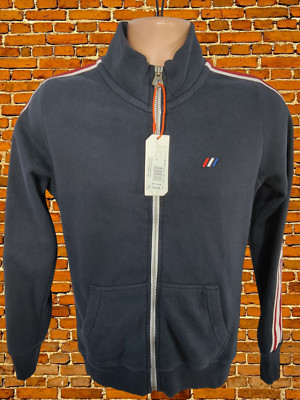 NEU MIT ETIKETT DAMEN SUPERDRY GRÖSSE UK 10 MARINEBLAU SWEAT TRACK TOP JACKE MANTEL UVP £49,99