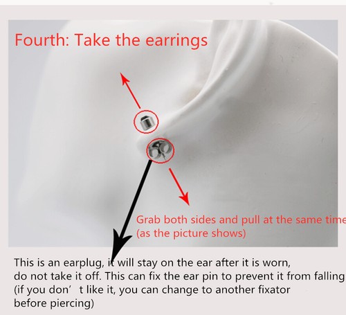 2pcs Disposable Self Ear Piercing Device Ear Stud Asepsis Pierce Kit Safety Tool - Picture 10 of 11