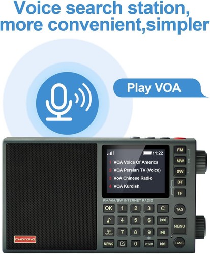 Choyong LC90 Mini Internetradio | WLAN/4G | UKW/LW/MW/SW | Bluetooth 5.2 - Bild 5 von 8