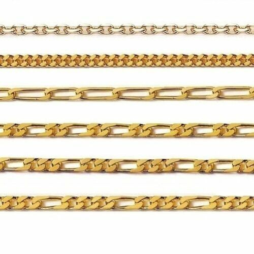 Collana Collanina Bracciale Girocollo Catena Catenina Corda Fine 1mm Argento 925 Placcata Oro 14kt Italiano - 15 20 25 30 35 40 45 50 55 60 65 70 75 80 85 90 95 100cm
