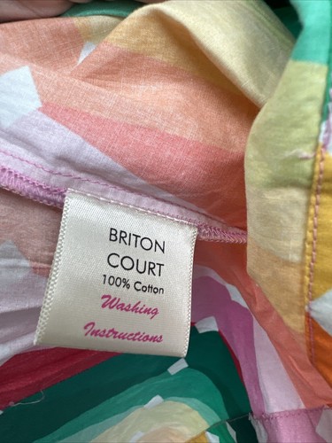 Briton Court New Ruby Candy Tiered Cotton Poplin Dress Sz Large NWT $180 - Picture 10 of 11