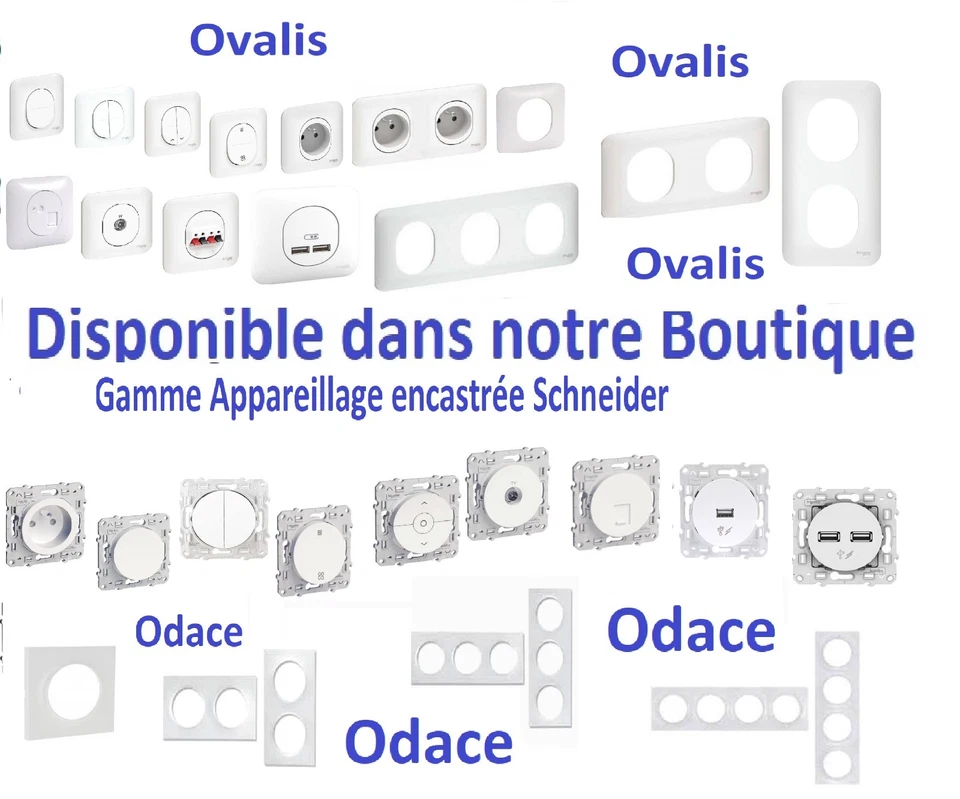 Lot de 10 Interrupteurs va et vient 10A Odace blanc Schneider S520204 - Photo 2/4