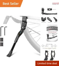 Adjustable Aluminium Alloy Bike Kickstand Fits 22-28 Inch Bikes Durable Support