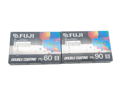 P5 60 + 90 Fuji Leerkassette 8mm Video MP DS  Double Coating 2 Stück