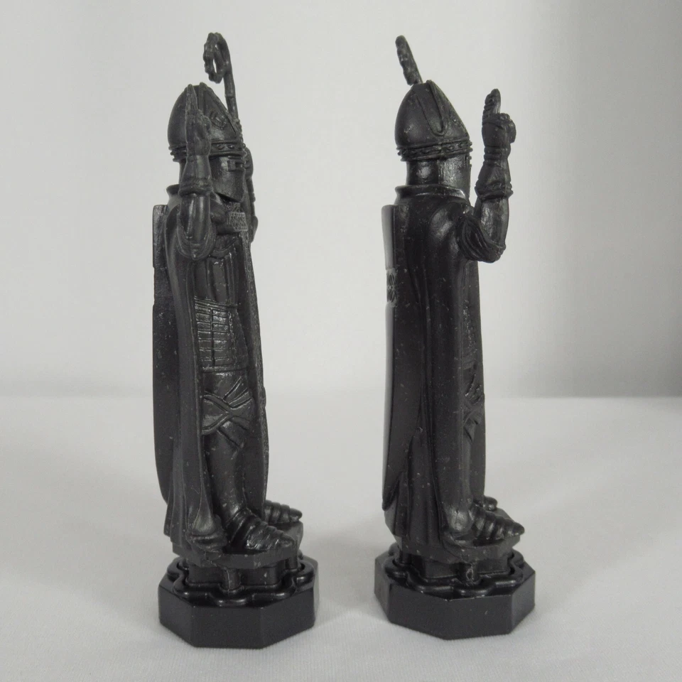 Harry Potter 2002 Wizard Chess Replacement Pieces 2 Speckled Black Bishops - Image 3 of 4