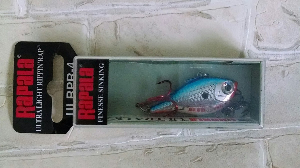 Leurre Poisson Nageur Rapala Ultra Light Rippin' Rap ULRPR-4 4cm - Chrome Bleu