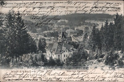 Mariánské Lázně, view from the quarry 1908