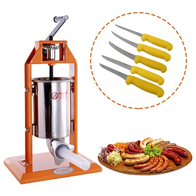 Hakka 3L 7LBS Sausage Stuffer Meat Processer Filer with 6'' Curved Boning Knife