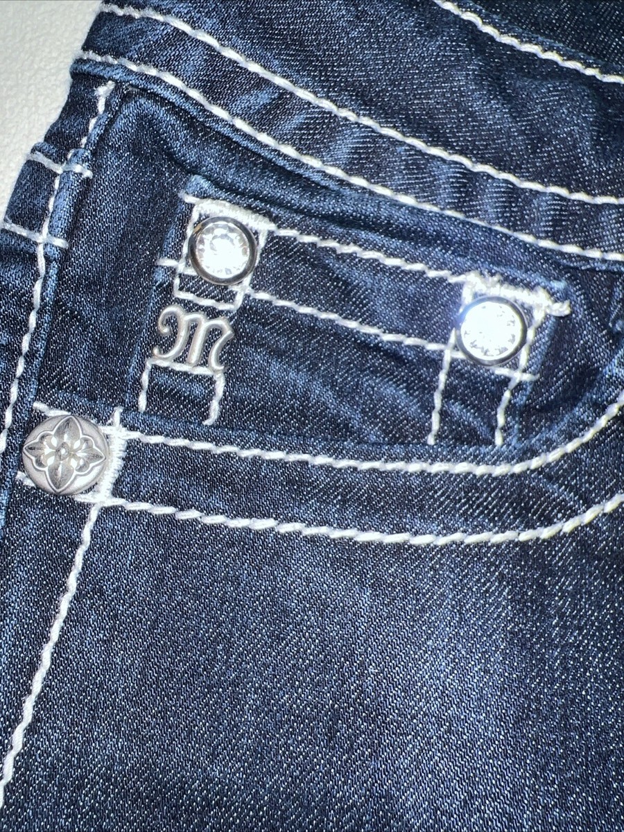 Miss Me Womens Sz 27 style JP563353 skinny dark wash Inseam