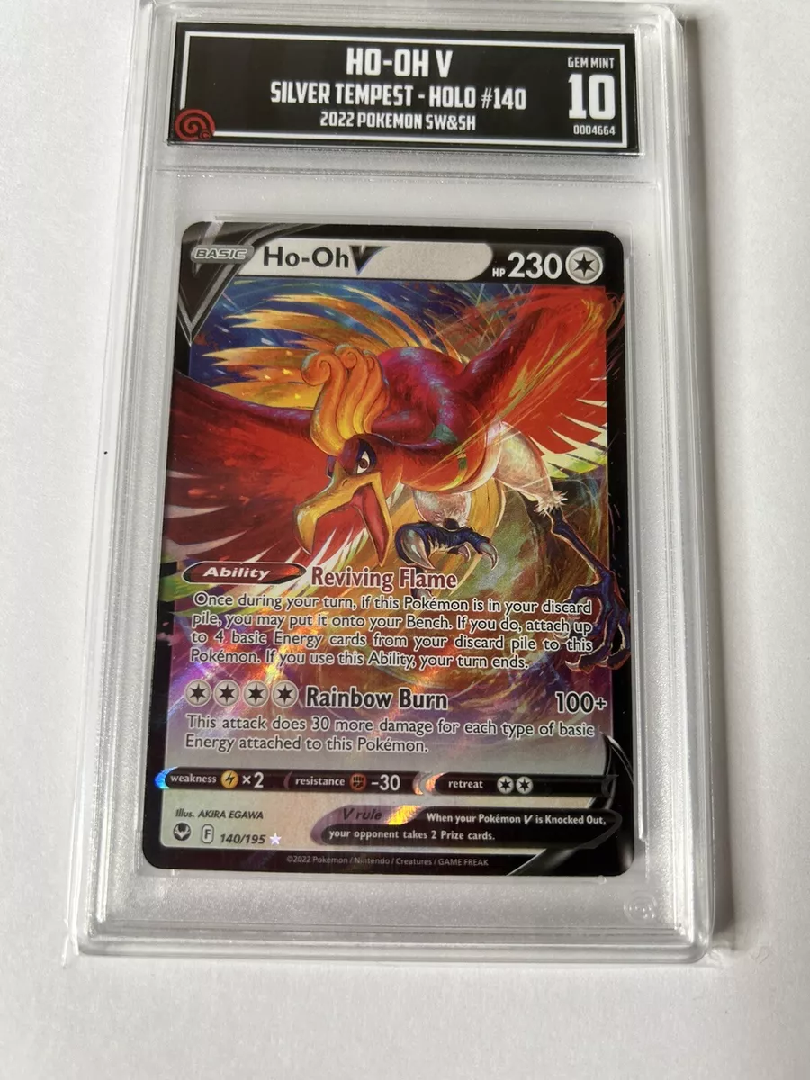 2022 Pokemon Swsh Silver Tempest #140 Ho-Oh V - PSA GEM MT 10 on