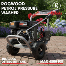 4800 PSI Petrol Pressure Washer RocwooD 7HP 212cc 4-Stroke Engine Electric Start