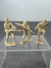 Lot Of 3 Vintage Japanese WWII Louis Marx 2.5" Plastic Soldiers 1963 All Marked