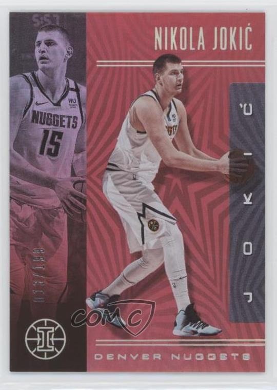 2019-20 Panini Illusions Trophy Collection Ruby 13/199 Nikola Jokic #60 0f4i