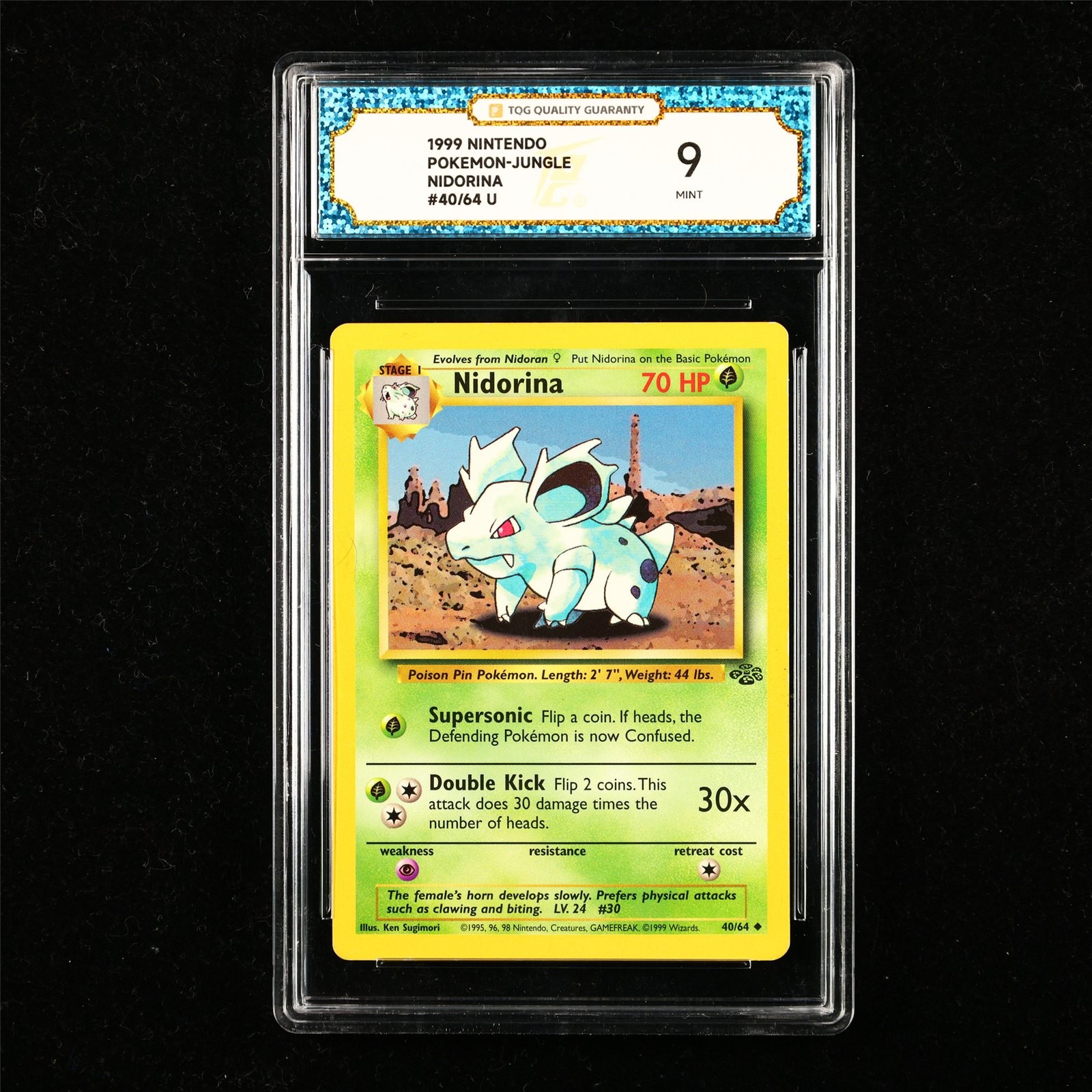 TQG 9 Mint 1999 Pokemon Jungle ENG Nidorina #40/64