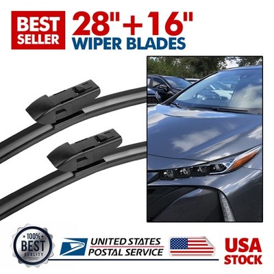 28''+16'' Quality Bracketless Windshield Wiper Blades Top Lock Pair All Season