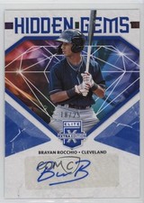 2019 Panini Elite Extra Edition Hidden Gems Blue 18/25 Brayan Rocchio Auto n0c