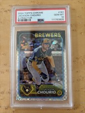 2024 Topps Chrome Jackson Chourio PSA 10 X-fractor Gem Mint Rookie Card RC