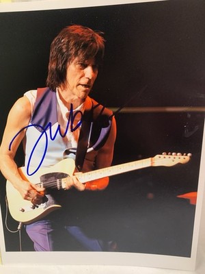Jeff Beck Signed Original 8x10 Photograph w/ Letter of Authentication