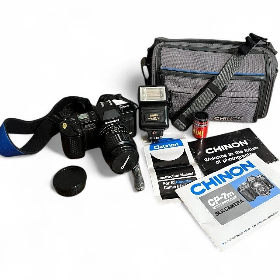 Appareil Photo Argentique Chinon CP-7m – Objectif Exakta 28-70mm, état Quasi Neuf, 35mm