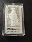 PAMP SUISSE  Silver Lady of Liberty Bar 1 oz .999 Fine. In Plastic Case.