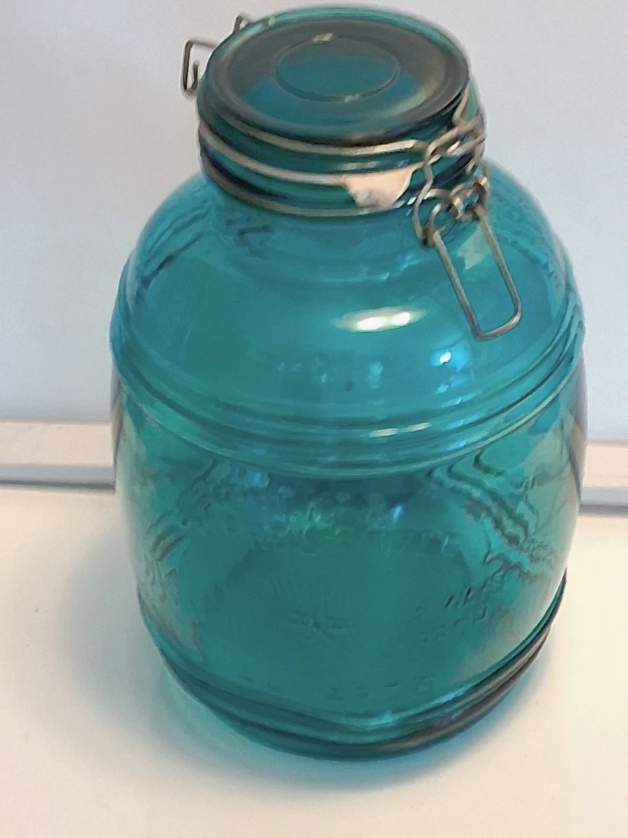 Blue Glass Kitchen Cookie Jars for sale | eBay