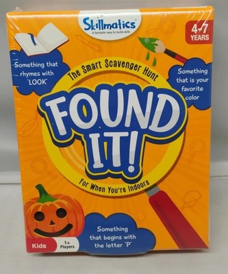 SKILLMATICS CARD Game  Found It!  Indoor Edition New SEALED Ages 4-7 Educational