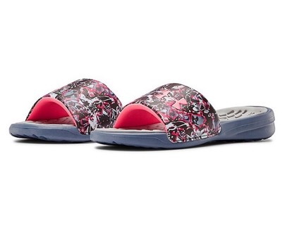 New Under Armour Playmaker Chroma Girls' Slide Sandals, Girl's Size: 3 Youth NWT