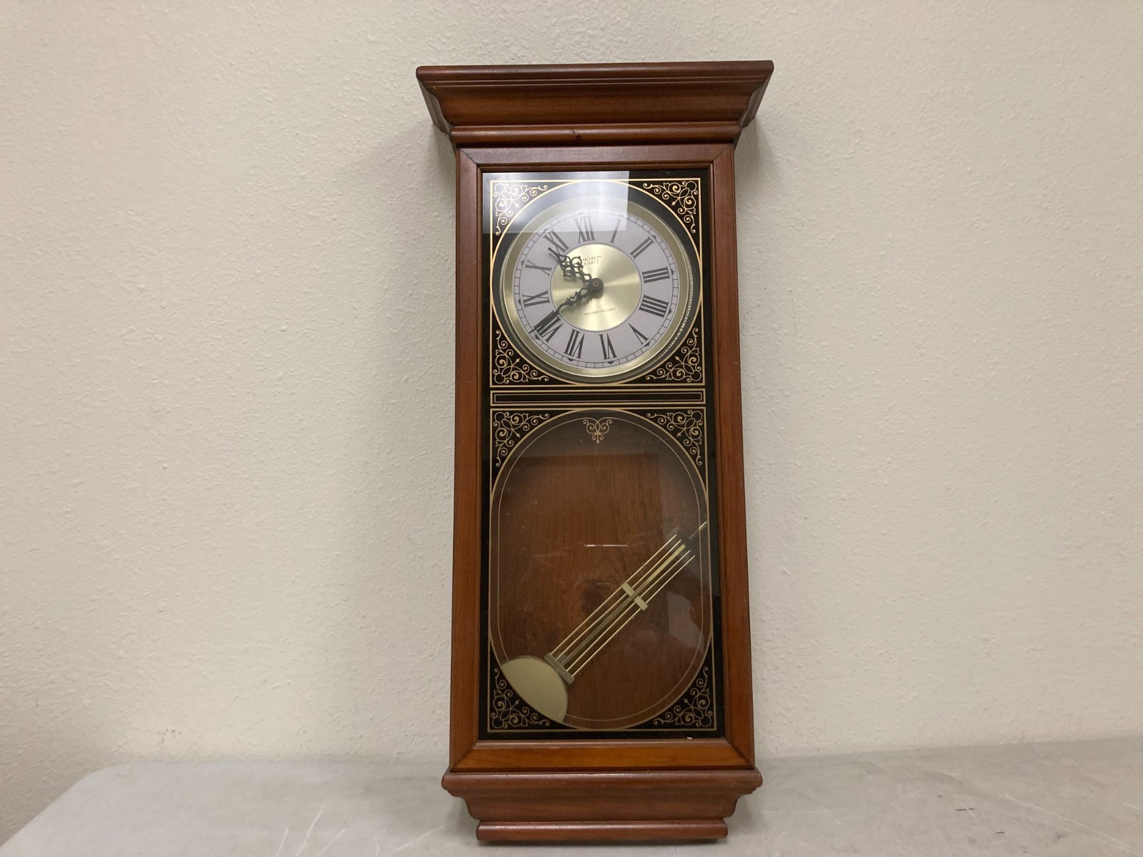 Verichron Quartz Westminster Chimes Wall Clock 28" Tall