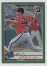 2019 Panini Donruss Optic Rated Rookies Green Prizm 4/5 Luis Ortiz #71 2p7