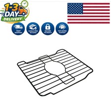 Compact Kitchen Sink Protector Grid - Black, 12" x 10.25", Rust-Resistant