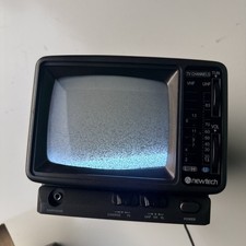 Vintage 1998 Newtech Model BT-0550 5 Black And White Portable Gaming TV VGC