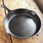 Vintage GRISWOLD Cast Iron SKILLET Frying Pan # 8 SMALL BLOCK LOGO - Ironspoon