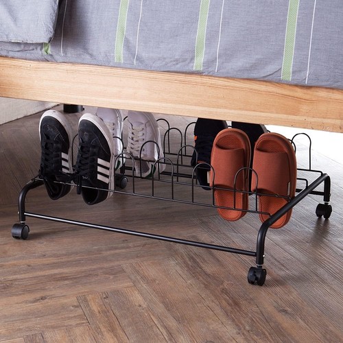 DormCo Suprima Underbed Shoe Holder with Wheels - White - Picture 4 of 7