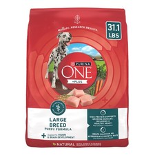 Purina ONE Plus Puppy Dry Dog Food for Large 31.3 Pound (Pack of 1), Brown  2.51 per pound