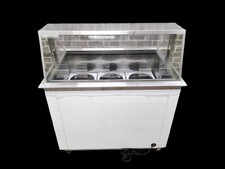 47" Nelson 6 Tub Ice Cream Dipping Cabinet Freezer on Casters