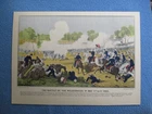 1960 Currier & Ives Civil War Print - Battle of The Wilderness, Virginia 1864