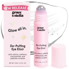 grace & stella Under Eye Brightener Roller - Airplane Travel Essentials -... 