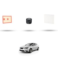 Hoffcar Wartungsset - 3 Filter Kompatibel Mit Seat Leon III 1.4 TSI 110KW