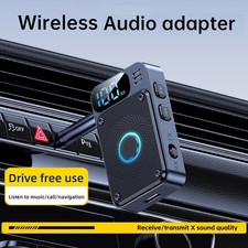 2-in-1 Home Car Bluetooth Receiver - 3.5mm AUX Stereo Audio Adapter
