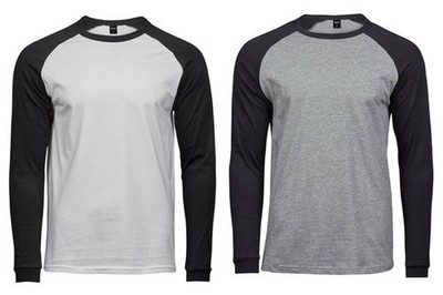 TEE JAYS Herren Longsleeve Baseball T-Shirt Langarm Shirt Cotton S-3XL 5072 NEU