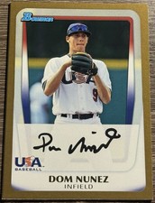 2011 Bowman Draft Prospects Gold Dom Nunez #BDPP102