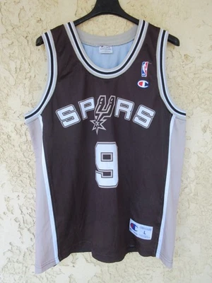 Maillot basket Tony PARKER SAN ANTONIO SPURS vintage NBA CHAMPION USA shirt L - Photo 1/4