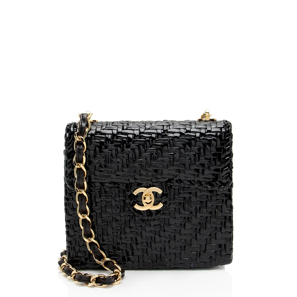 Chanel Vintage Rattan Wicker Flap Bag
