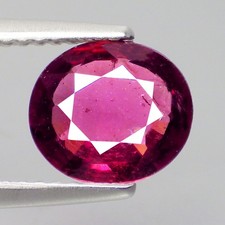 1.81 Cts GLITTERING OVAL 8 x 7 mm 100 NATURAL PURPLISH PINK RHODOLITE GARNET