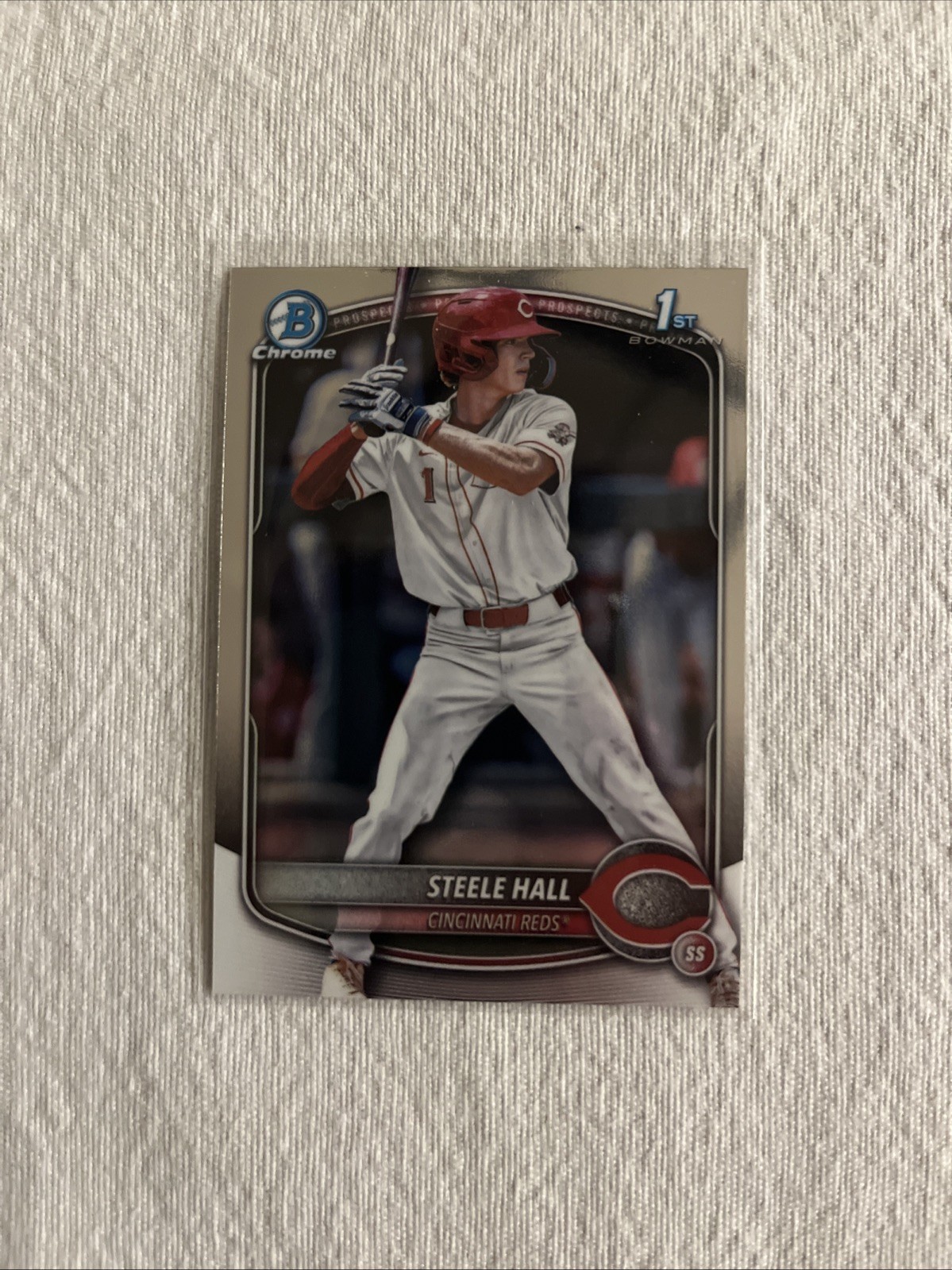 2025 Bowman Draft #BDC-20 Steele Hall Chrome 1st Bowman Cincinnati Reds